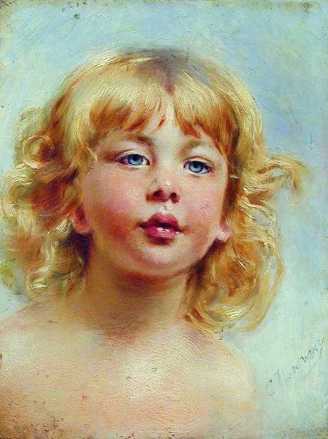 Enfant en peinture