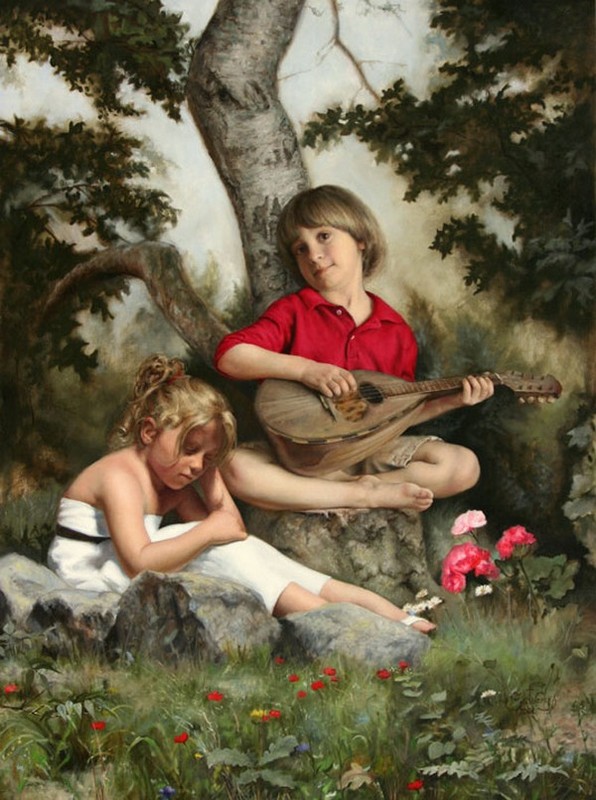 Enfants en peinture