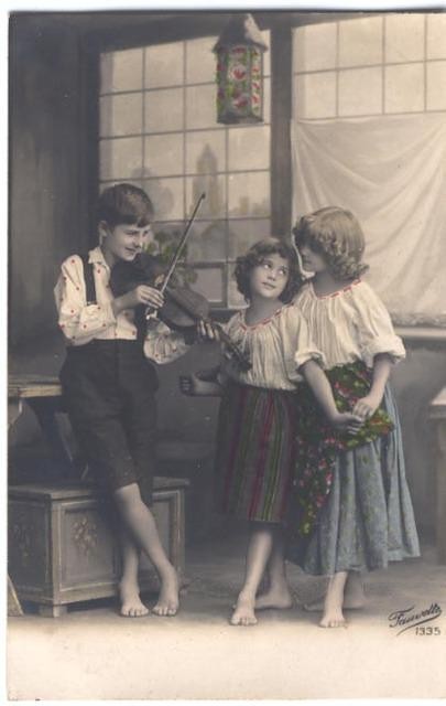 Carte victorienne enfants