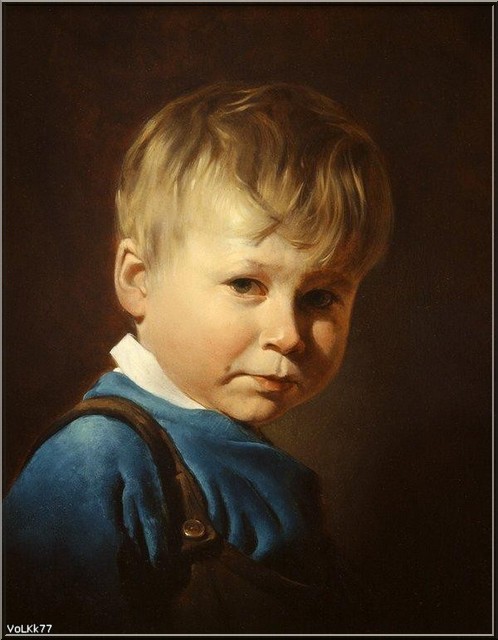 Enfant en peinture