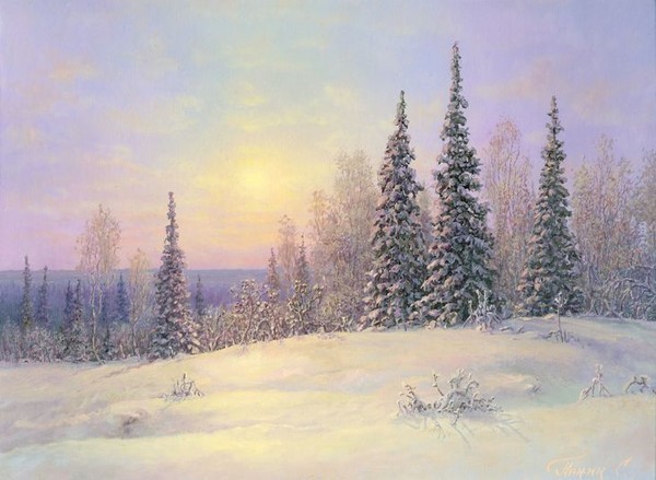 Paysage de neige de Sergey Panine