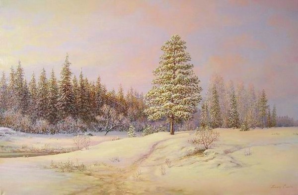 Paysage de neige de Sergey Panine