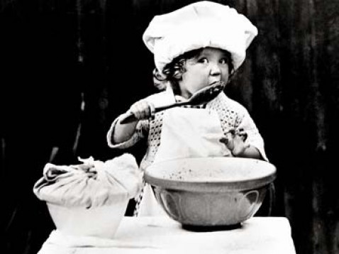 Enfant en noir et blanc