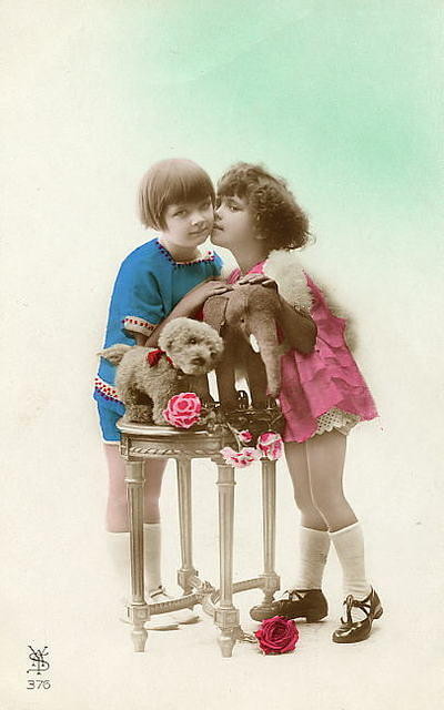 Carte victorienne enfants