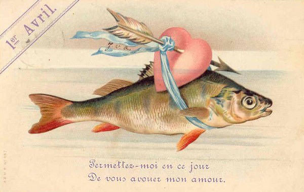 Cartes anciennes( Poisson d'Avril )