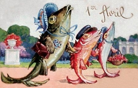 Cartes anciennes( Poisson d'Avril )