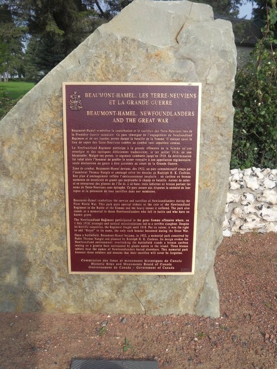 Beaumont-Hamel- 1ére guerre mondiale ,bataille de la Somme