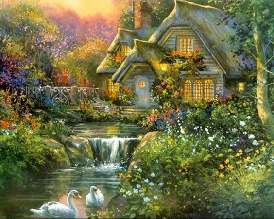 Jardin de Thomas Kinkade