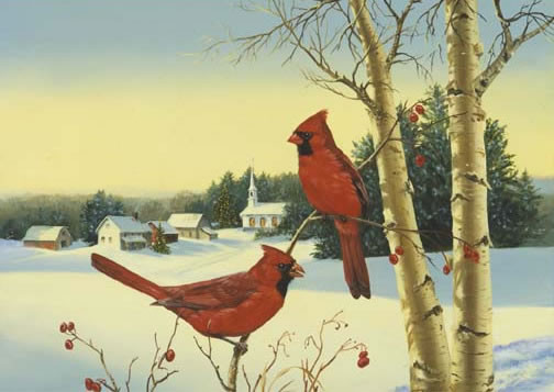 Oiseaux en hiver de Linda Picken