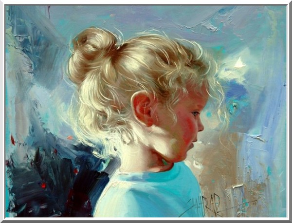 Enfant en peinture