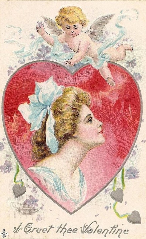 Carte ancienne de Saint Valentin