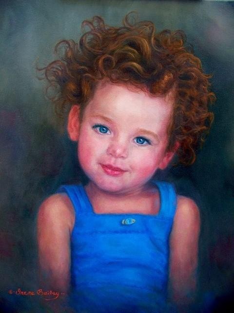 Enfant en peinture