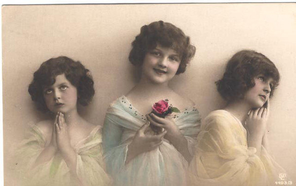 Carte victorienne enfants