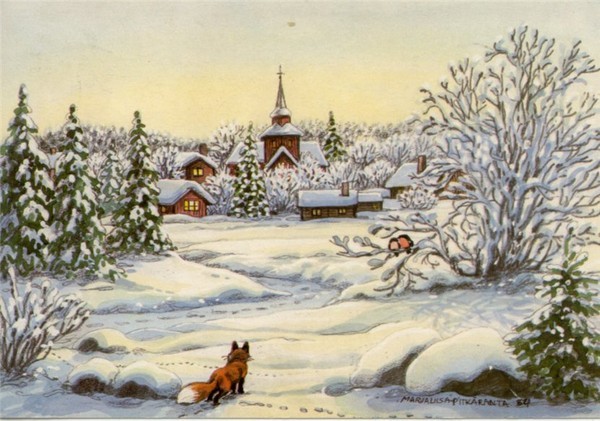 Paysage de neige - Noël