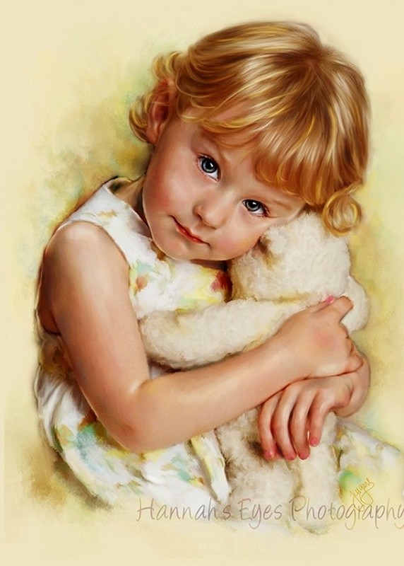 Portrait d'enfant en peinture