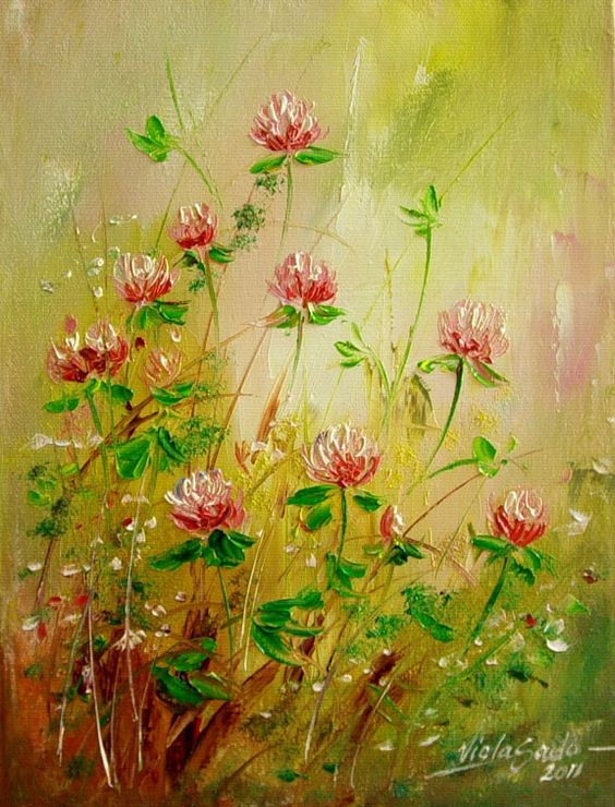 Fleurs en peinture