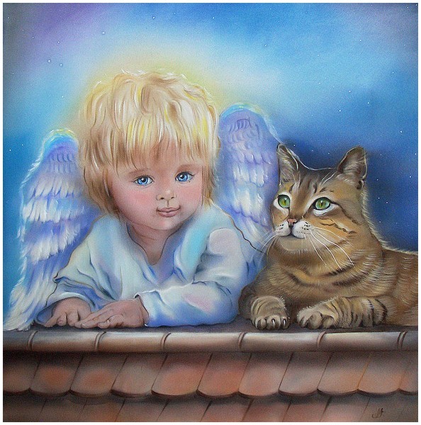 Enfant en peinture