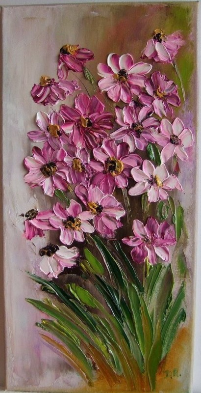 Fleurs en peinture