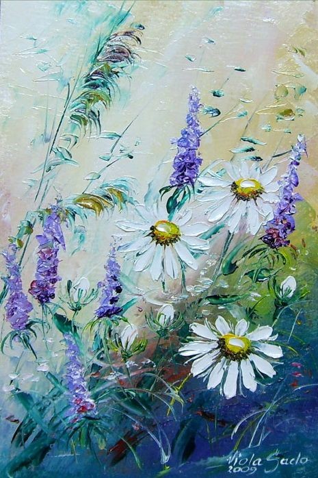 Fleurs en peinture