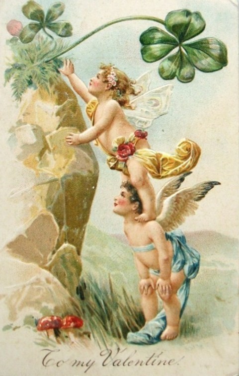 Carte ancienne de Saint Valentin