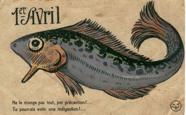 Cartes anciennes( Poisson d'Avril )