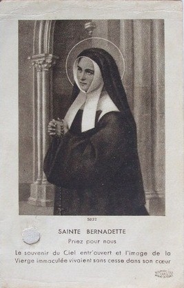 Images pieuses(Sainte Bernadette)