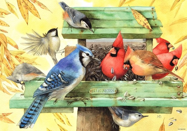 Superbes peintures d'oiseaux