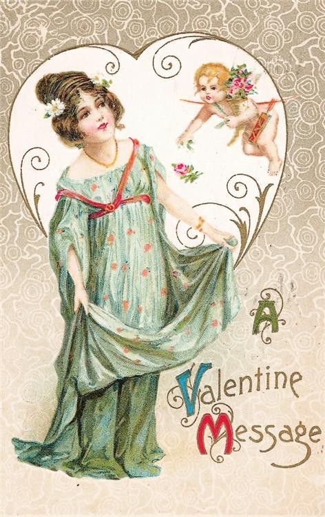 Carte ancienne de Saint Valentin