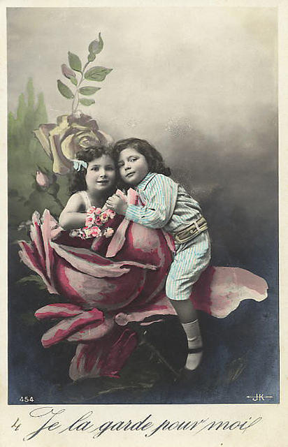 Carte victorienne enfants