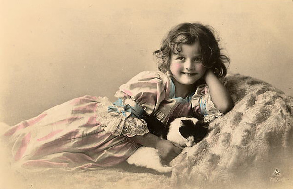 Carte victorienne enfant