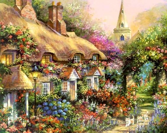 Jardin de Thomas Kinkade