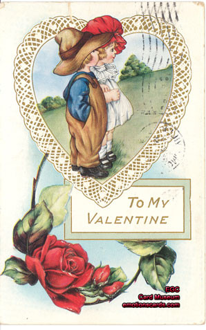  Carte ancienne -Saint Valentin