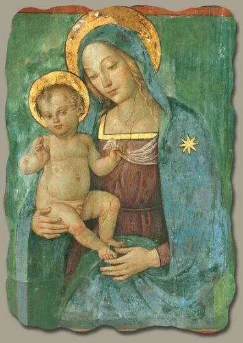  Image pieuses- La Vierge à l'enfant