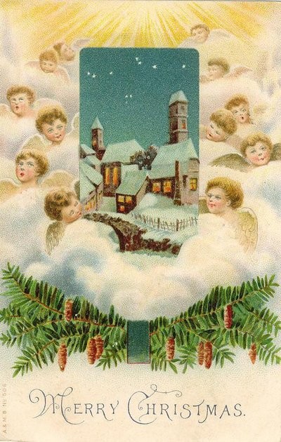 Carte ancienne de Noel