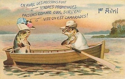 Cartes anciennes( Poisson d'Avril )