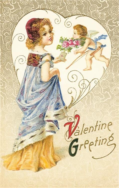 Carte ancienne de Saint Valentin