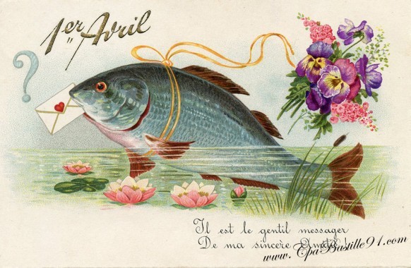 Cartes anciennes( Poisson d'Avril )