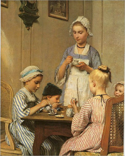 Enfants en peinture de Albert Samuel Anker.