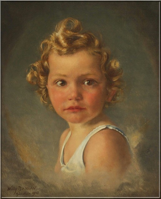 Enfant en peinture