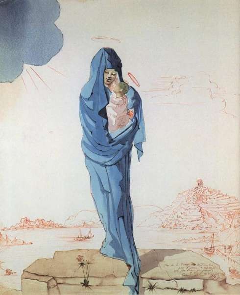 Image pieuse - La Vierge et l'enfant