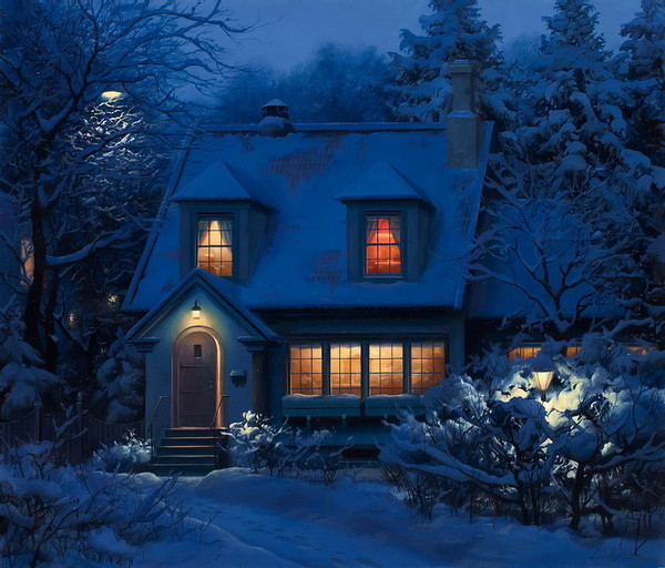 Paysage de neige - Eugene Lushpin