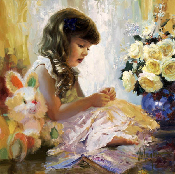 Enfant en peinture