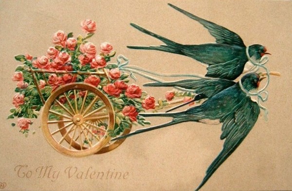 Carte ancienne de Saint Valentin