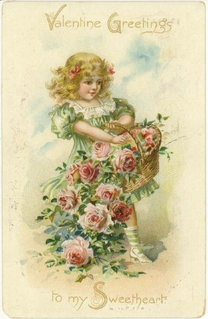 Carte ancienne de Saint Valentin