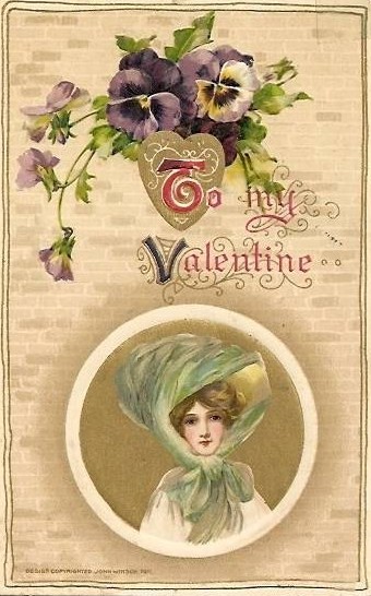 Carte ancienne de Saint Valentin