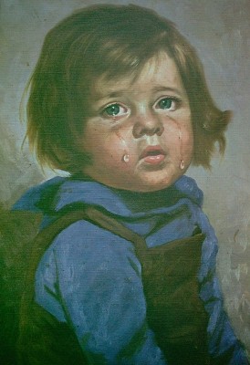 Peintures d'enfants en pleurs