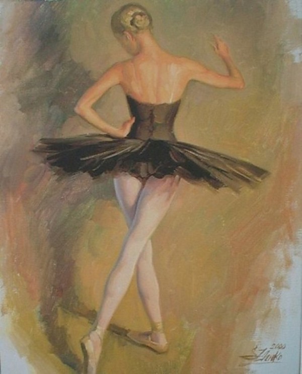 Danseuse  en peinture