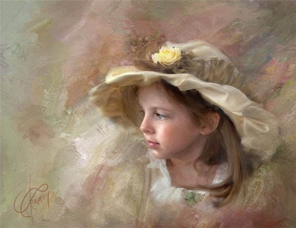 Enfant en peinture 