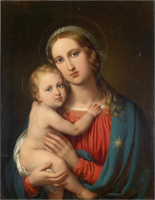 Image pieuse -La Vierge a l'enfant
