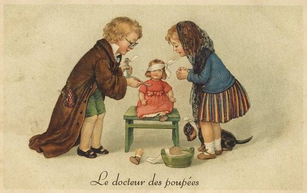 Enfants et  poupée